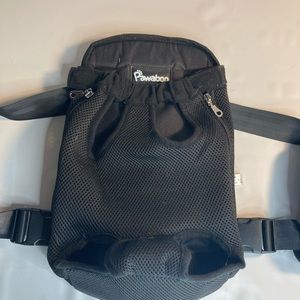 Pawaboo Pet Front Backpack, Cat Dog Travel Carrier, Legs Out, Medium - Black